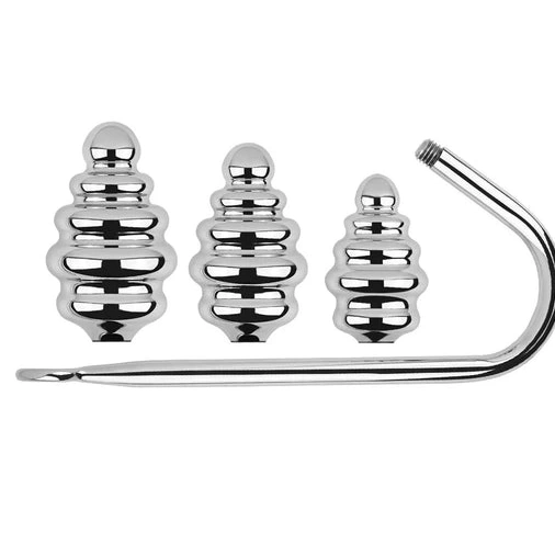 Ribbed Hook Screw-in Anal GreatBenefit Set 8826 0116